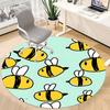1pc Bee Print Chair Carpet for Office, Soft Flannel Throw Mat, Perfect for Office, Holiday Party Decoration Choice Yy260209050
