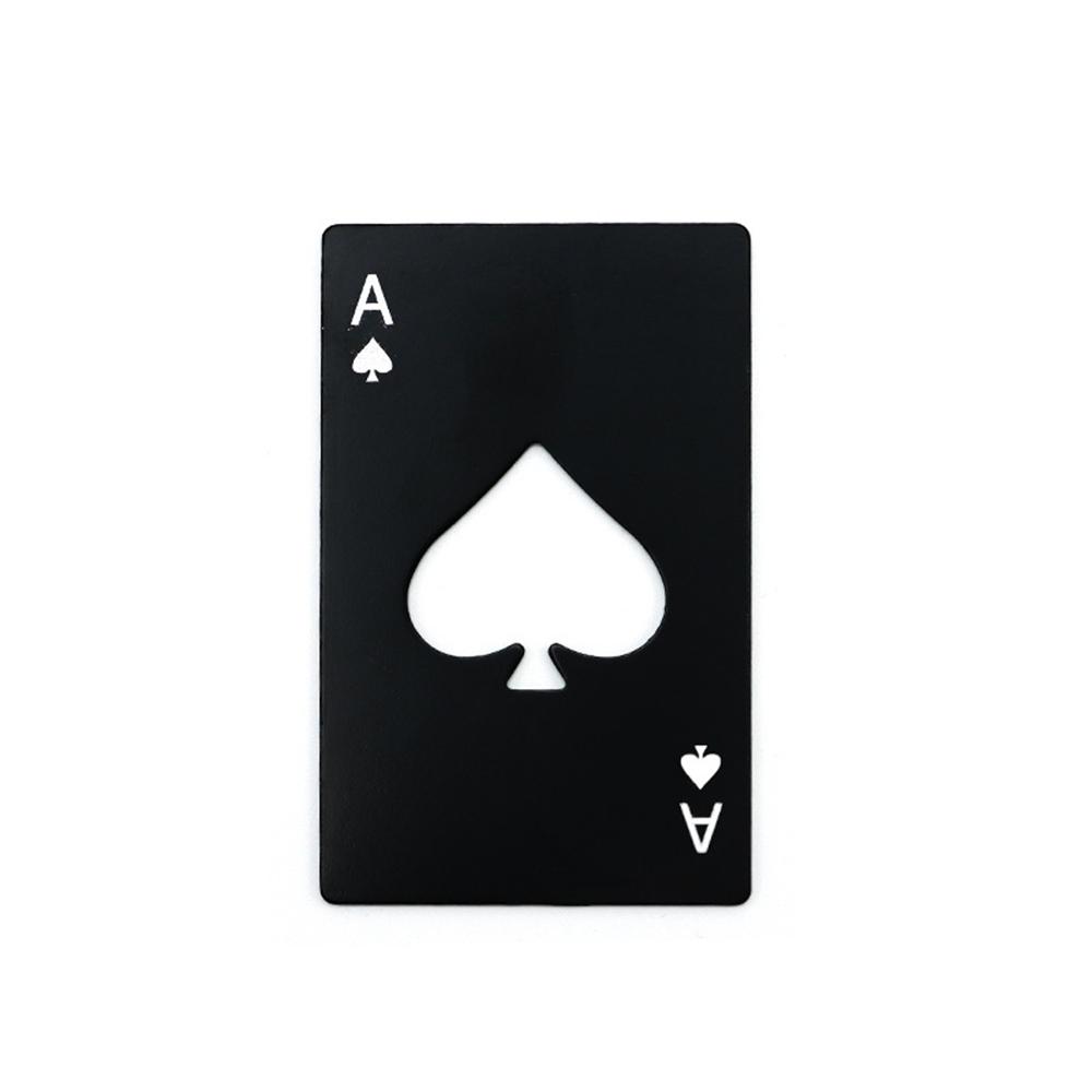 Beer Bottle Opener Refrigerator Sticker, Creative Stainless Steel Spade A Poker Card Personalized Bottle Opener Bottle Opener