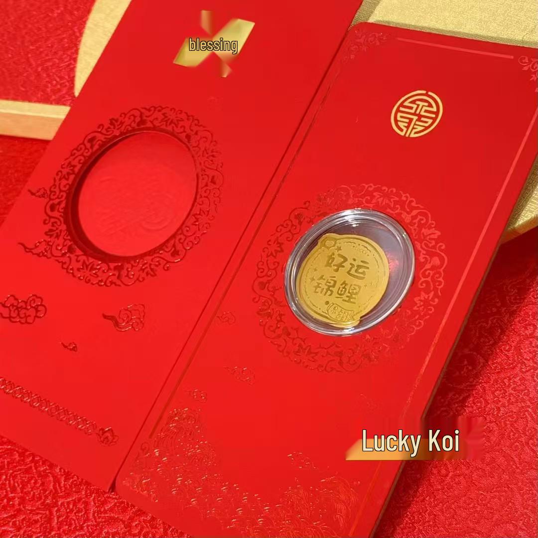 2026 Year of the Horse Gold Stickers & Red Envelopes - Pure Gold 999 Prosperity Gift