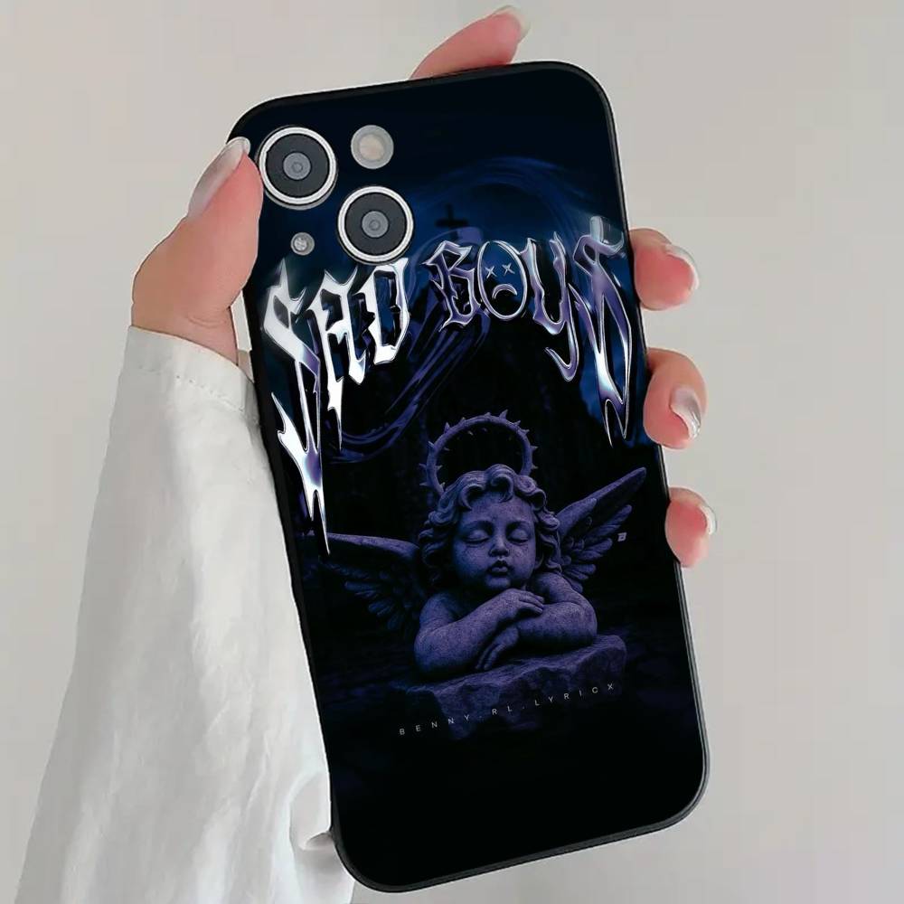 Rapper J-Junior H Sad Boyz Phone Case Cool Black Silicone Soft For IPhone 16 15 14 13 12 11 X XR Plus Pro Max Plus