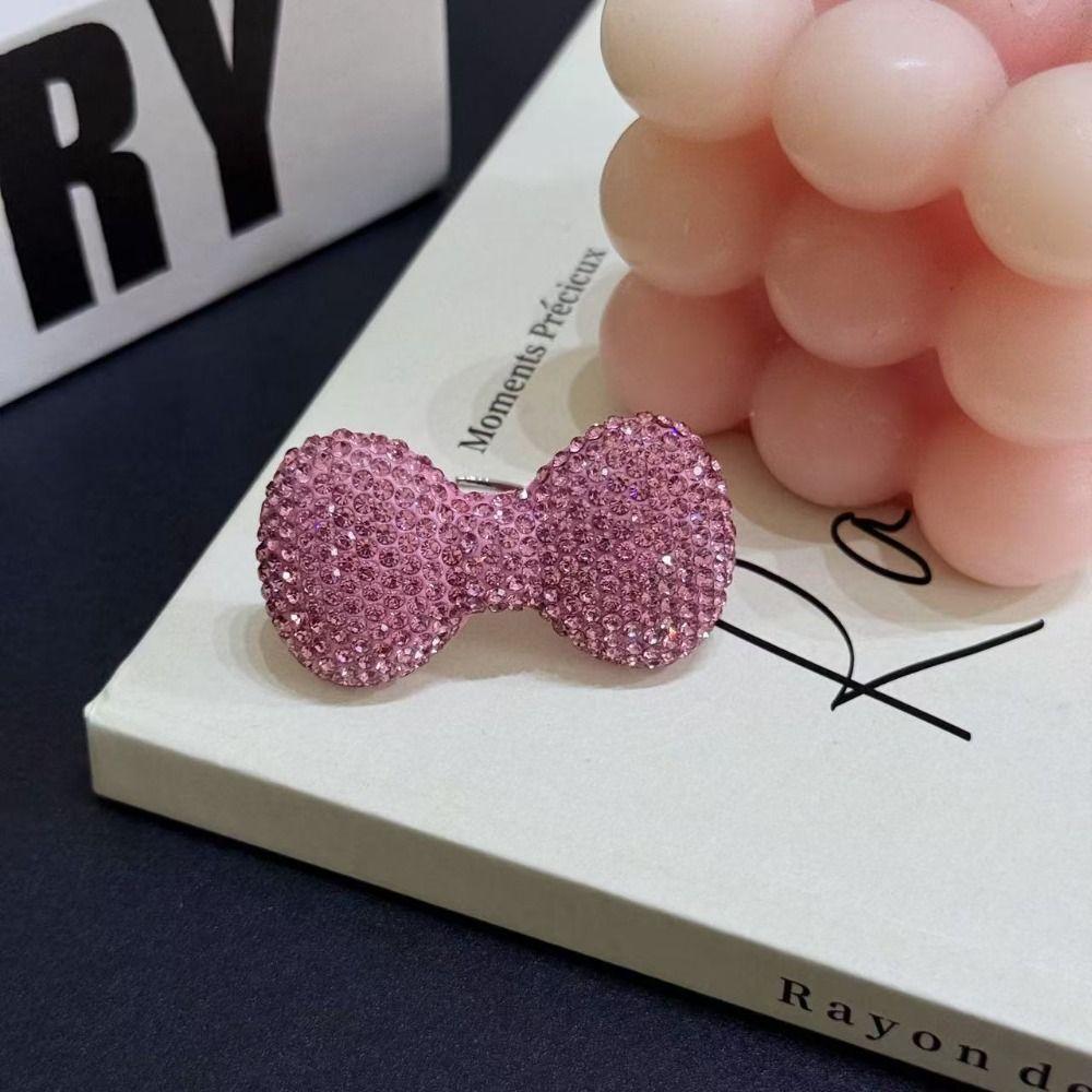 Opening Rings Women Finger Ring Sparkle Bow Y2k Millennial Ring Trendy Pink Bow Rings  Cute Girl