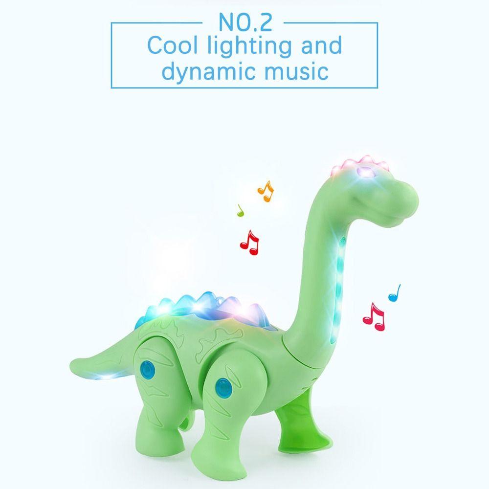 Simulation Animal Dinosaur Pet Toy Simulation Dinosaur Model Glowing Musical Toy Leash Dinosaur Toy