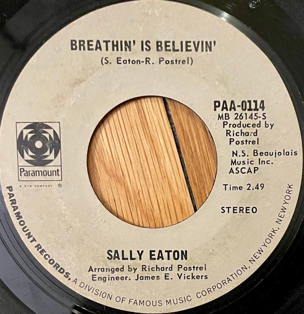 

7inch Record SALLY EATON Breathin Is Believin I Can Affo PAA0114 Paramount Recor 1971 US SoulFunk Used