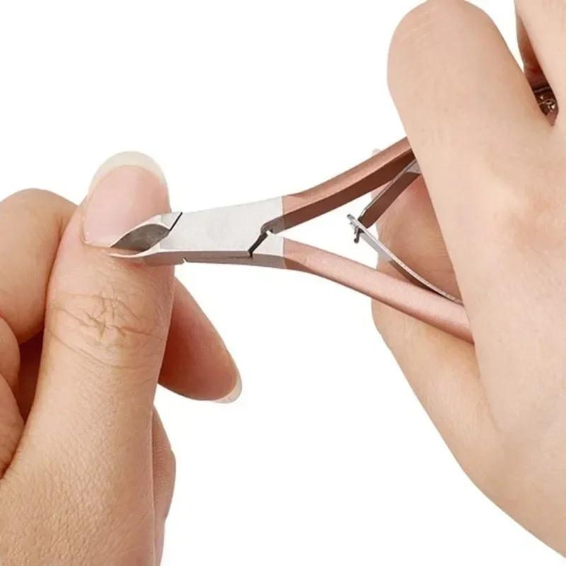 Stainless Steel Thickened Nail Clippers for Removing Dead Skin Ultra-fine Nails Art Repair Tool Keratin Eagle Nose Pliers 1pcs