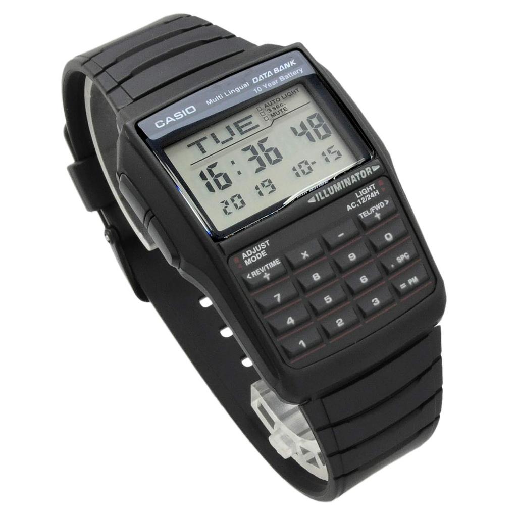 Casio Data Bank Digital Men's Watch DBC-32-1A, Black, Overseas Model, In Original Box [Parallel Import]