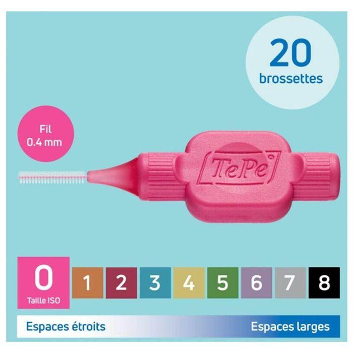 Tepe brossette interdentaire eco-responsable iso 3 / 0,6mm 20 brossettes