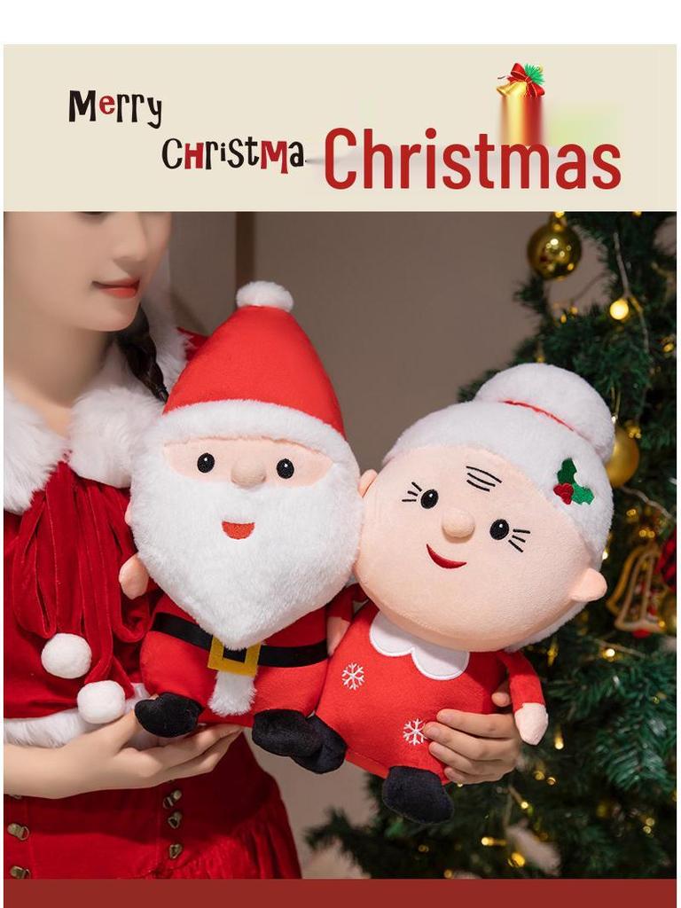 Plyšová bábika Santa Claus a sobovia Vianočná dekorácia Darček