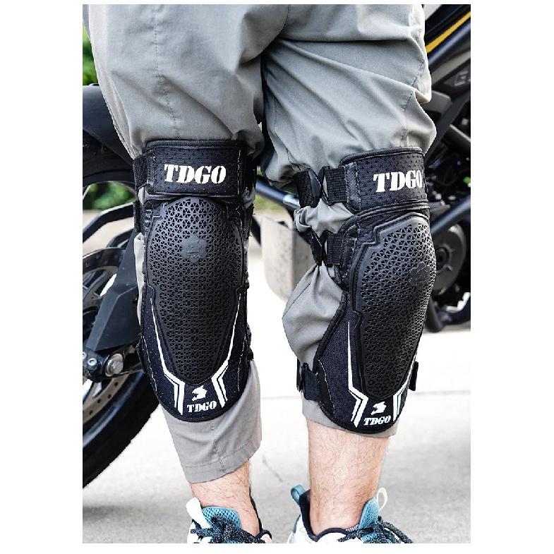 Ginocchiere Traspiranti in Rete per Moto per la Guida Estiva - Protezioni Regolabili con Design Ammortizzante, Leggere e Ventilate