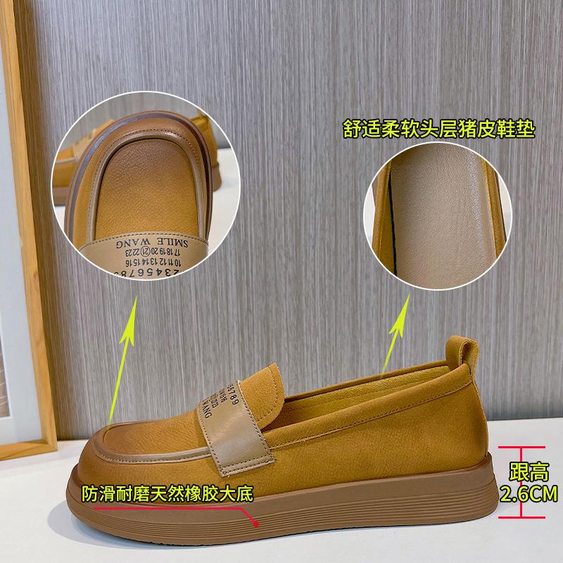 Single shoes women's 2025 spring new retro fashion shoes women's shallow mouth flat shoes versatile shoes children