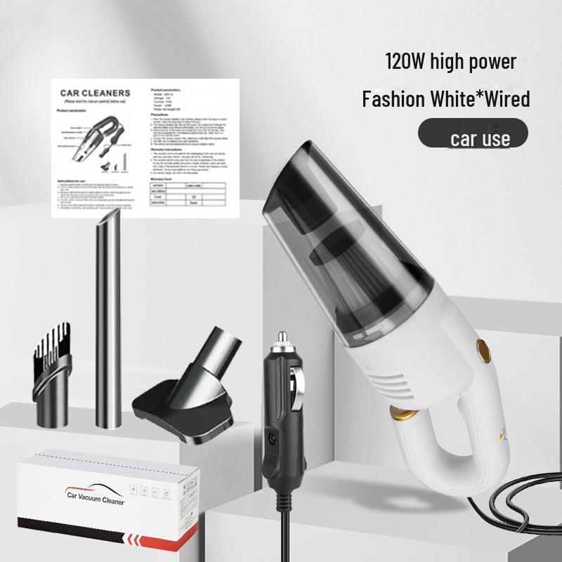 Compact Car Cordless Handheld Wet/Dry Vacuum Cleaner - High Power