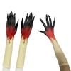 Horror Theme Nails Gloves Soft Design With Reinforced Scary Claws Practical Halloween Party Accessories For Cosplay