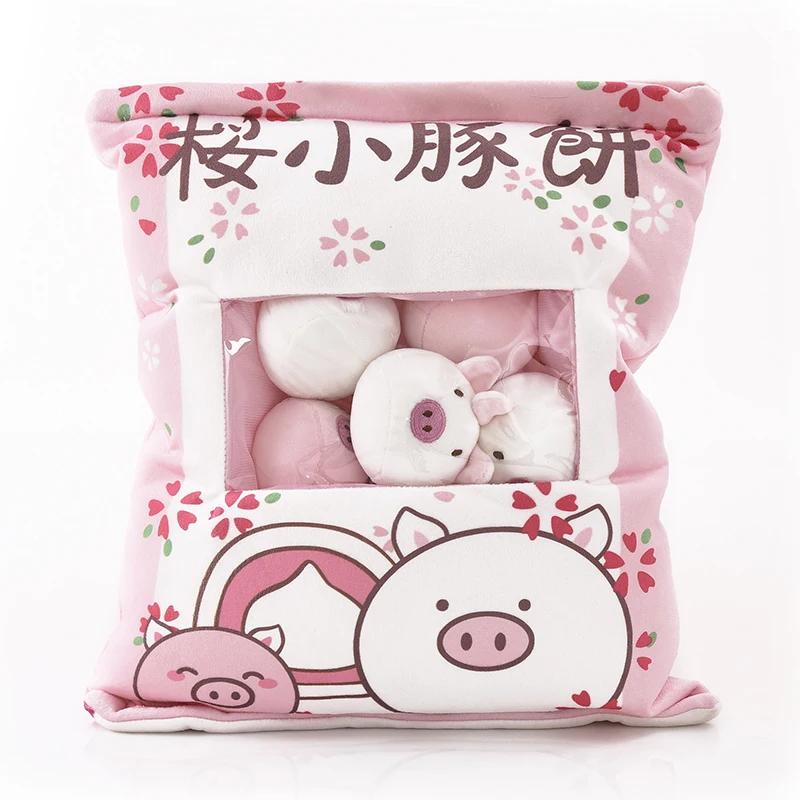 Eine große Tüte Katzen-, Kaninchen- und Schweinesnacks, Wurfkissen, Plüschtiere, Puppen, weiche Kuscheltiere, Geschenke für Kinder und Mädchen
