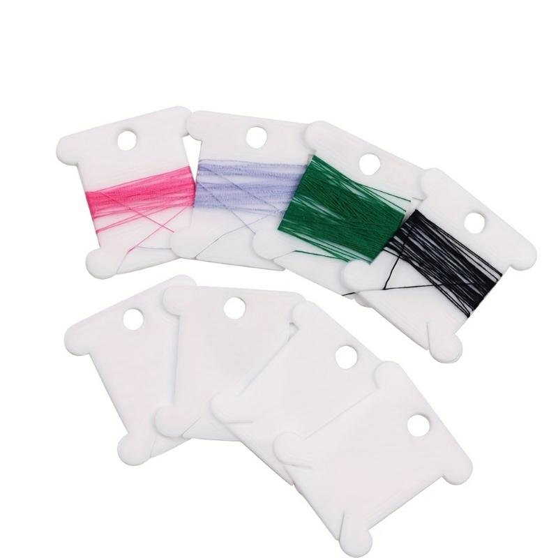 Plastic Embroidery Thread Organizers Set Includes 200 Floss Bobbins And Manual Bobbins Winder for Craft Projects