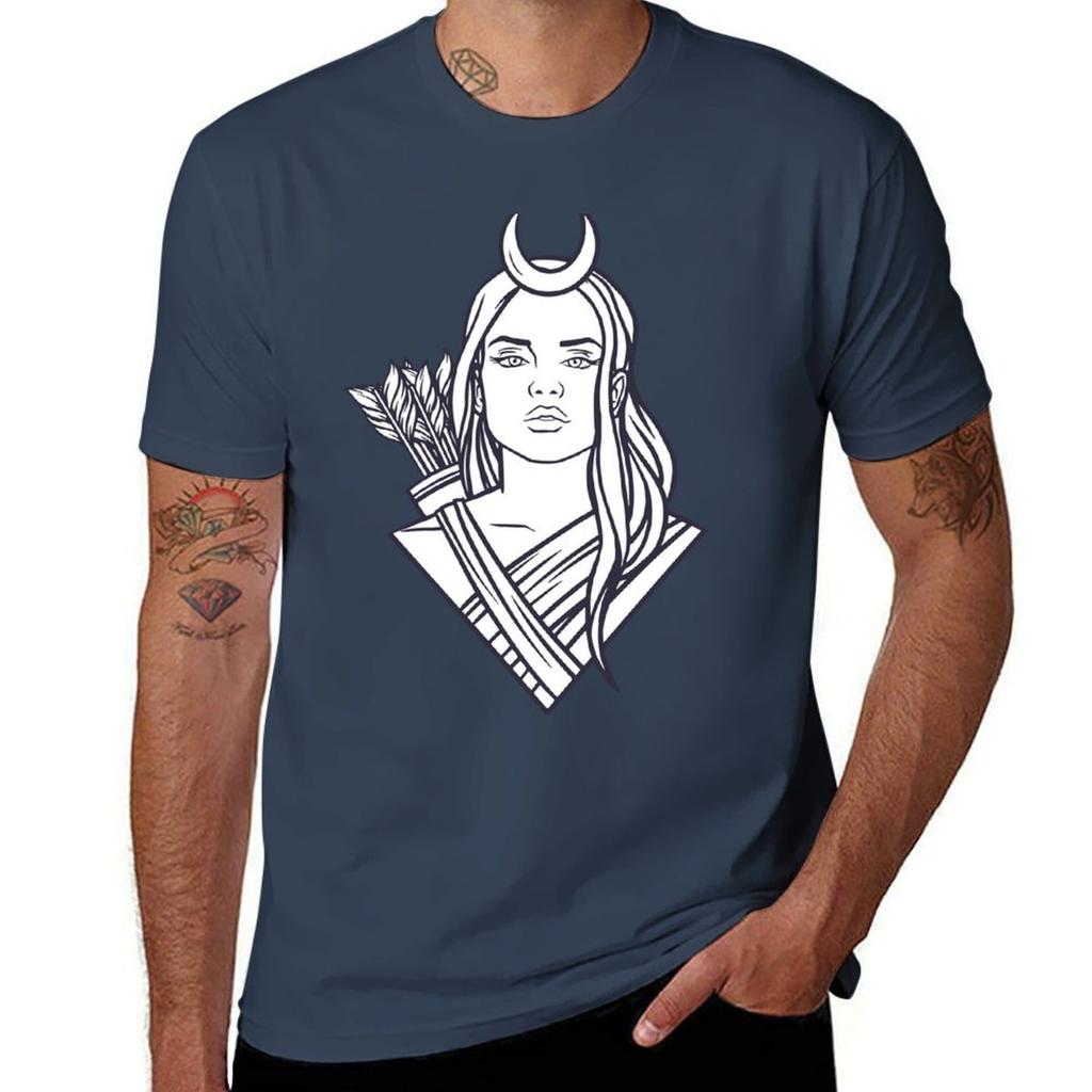 Goddess Artemis - Ancient Greek Mythology T-Shirt T Shirts for Man Cotton Men T Shirt Cotton 100% T-Shirt