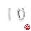 Stylish And Simple Ins Wind S925 Sterling Silver Earrings U-Shaped Fashionable Row Diamond Four-Claw Earrings Earrings