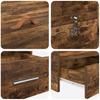 Storage Bed Frame Smoked Oak 200 X 200 Cm