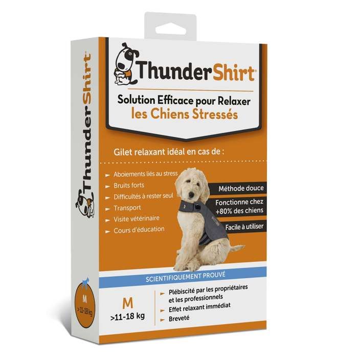 Gilet relaxant pour chiens - thundershirt - taille xl - gris