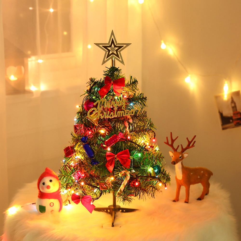 50Cm Creative Mini Artificial Christmas Tree Light Christmas Mall Window Desktop Home Festival Decoration New Year Party 2023