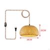 Hanging Light Fixture with Plug for Kitchen, Hotel, Bedroom Using Hemp Rope