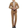 2Pcs/Set Men Spring Autumn Solid Color Business Suit Lapel Long Sleeve Pockets Single
