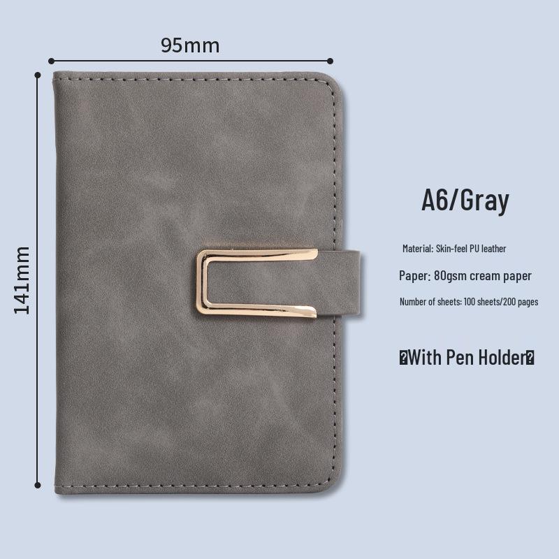 Individuelle Gestaltung eines A5-Notizblocks für das Büro mit Logo-Schnalle