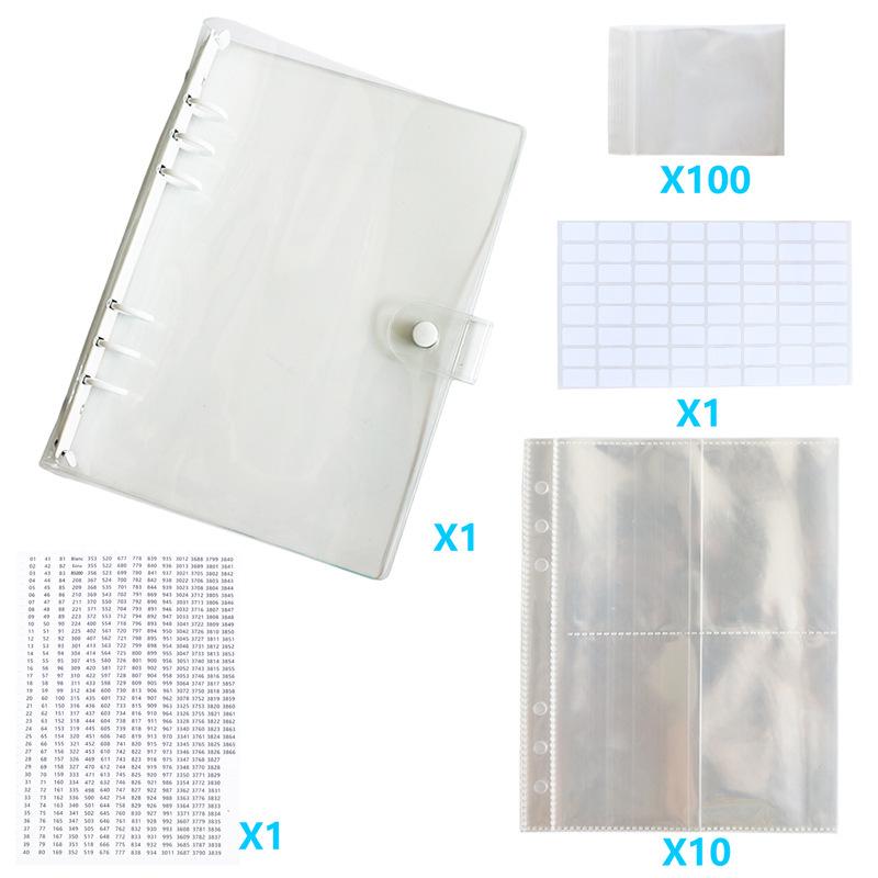 Diamond Painting Storage Album & Tool Kit: DMC447 Color Number Stickers, Self-Sealing Bags