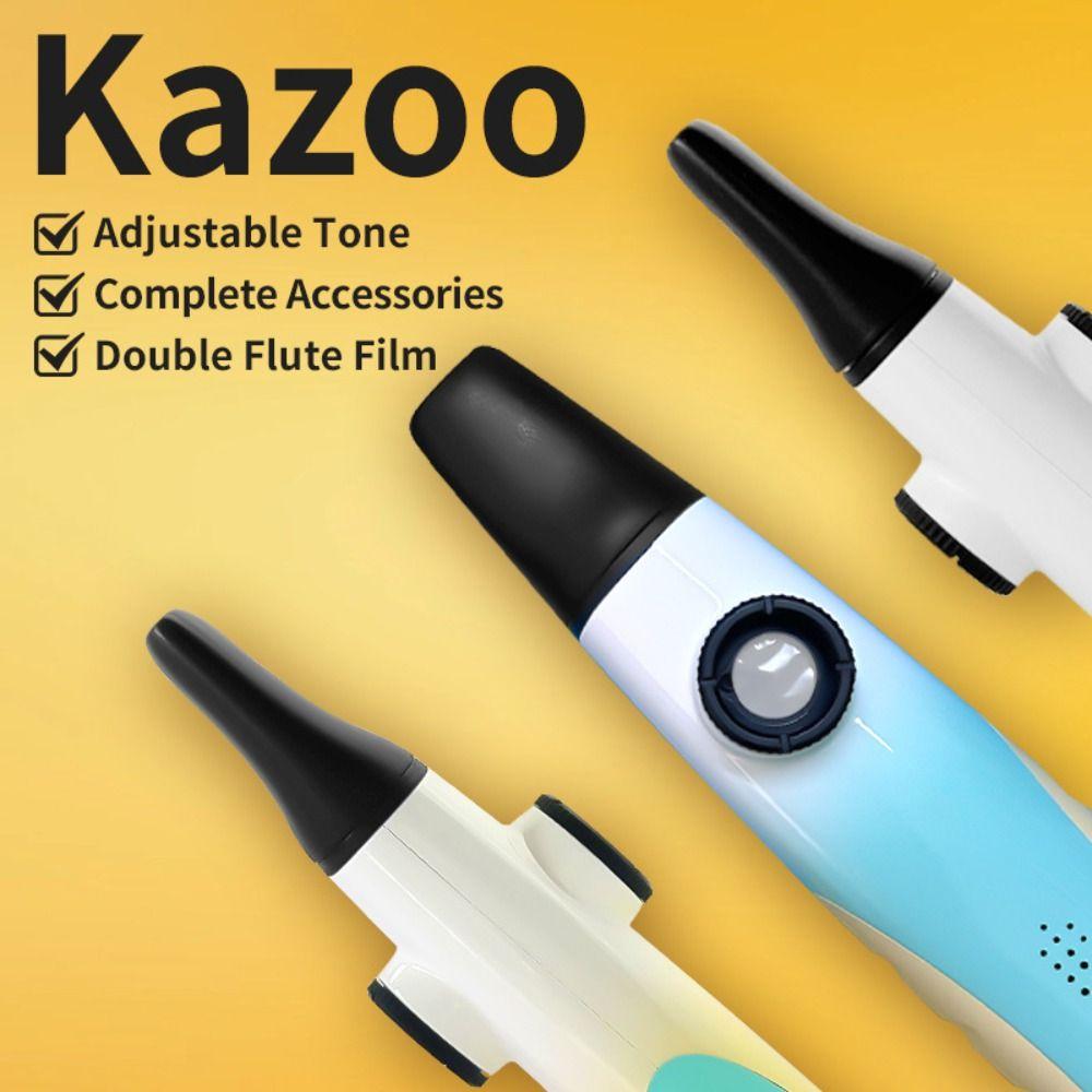 Portable Double Hole Kazoo Multi Colors Accompaniment Kazoo Wind Instrument  Music Gift