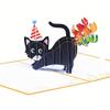 Geburtstag Pop-up Karte mit Umschlag Postkarte 3D Schwarze Katze Geburtstagskarte Hochzeitskarten