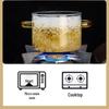 ZISIZ 1.6L High Borosilicate Glass Milk/Soup Pot with Spoon