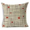 Mandala Graffiti Cushion Cover 45X45Cm Linen Decorative Pillow Cover Sofa Bed Pillow Case