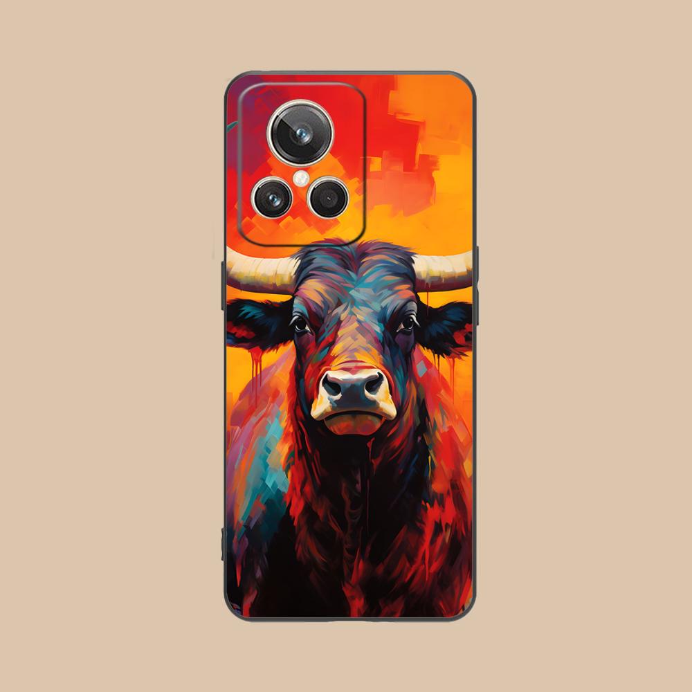 Bull Head Phone Case for Realme GT 8 Neo Pro C75 73 71 C67 65 C55 53 C35 31 C20 15 Soft TPU Shockproof Cover