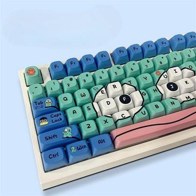 Cute, Strange Fish XDA Keycap PBT 140 Keys, Customized for 60/84/98/108MX Switch Gaming Mechanical Keyboard