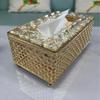 Hollow-out Table Tissue Box Light Luxury Napkin Dispenser Paper Box Paper Storage Box  Gift