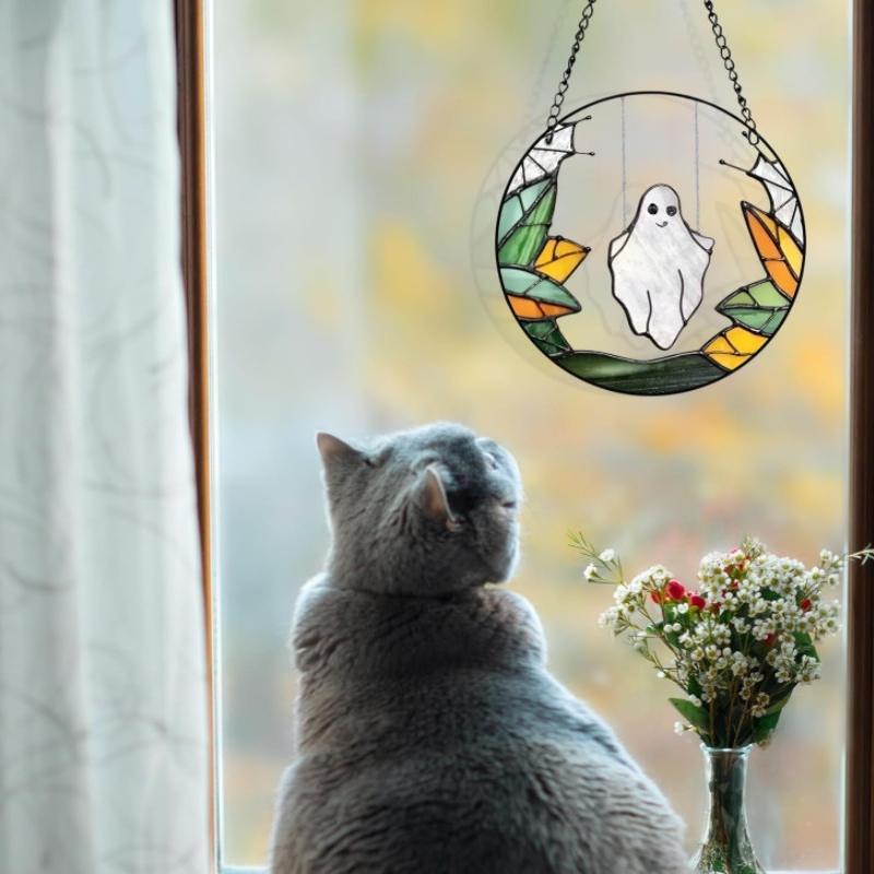 Interesting Halloween Colored Metal Pendants For Witches Swinging On Swings Haunted Houses Terrifying Window Wall Decorations