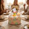 Number One Shaped Birthday Candle with Tulip Flower Decoration Suitable for Cake Topper for Celebratory Occasions