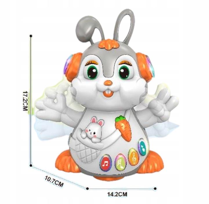 Interactive Educational Musical Rabbit Plays, Dances, Sings, Walks, Lights Up