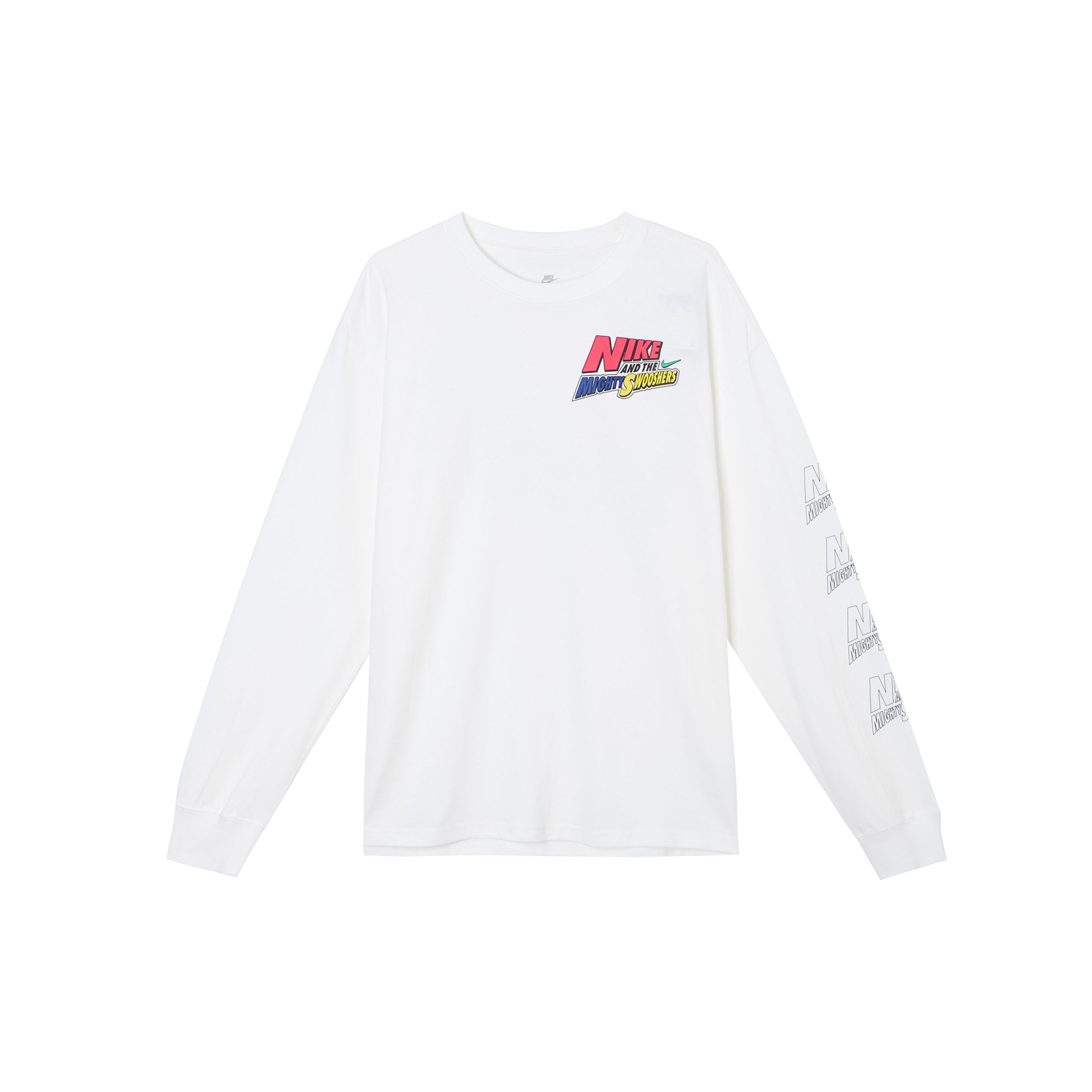 

Nike Спортивная футболка с длинным рукавом с мультяшным принтом, мужские топы, белые DM7916-100 L