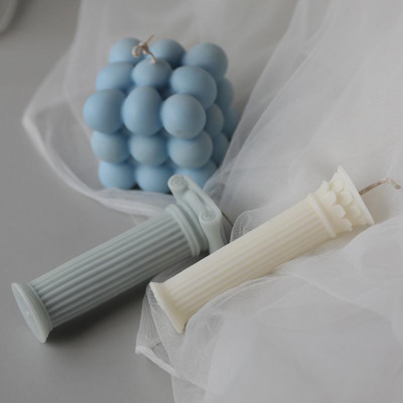 1 Pcs 3D Roman Column Candle Silicone Mould Aromatherapy Candle Plaster Mould Silicone Candle Molds Wax Candle Mold Home Decoration