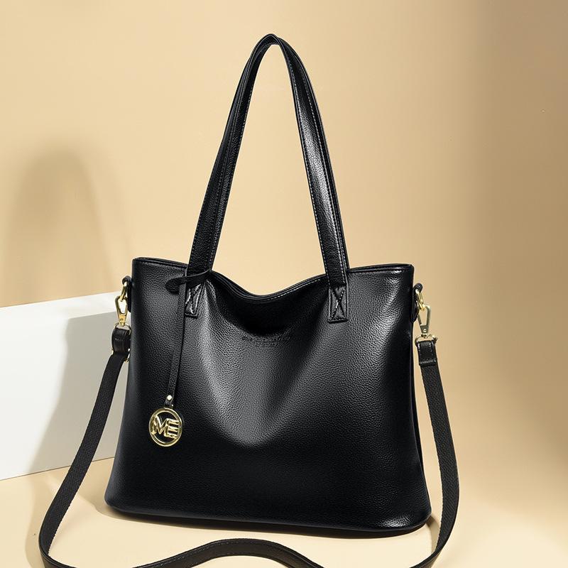 Fashionable and Retro Large-capacity Tote Bag, Mom's Bag, High-end Commuter Single-shoulder Crossbody Bag