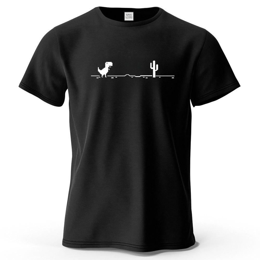 S4xl No Internet Dinosaur Game Funny Printing Unisex T Shirt Tee Summer Streetwear Tops Fashion Brand Tshirt Clothes