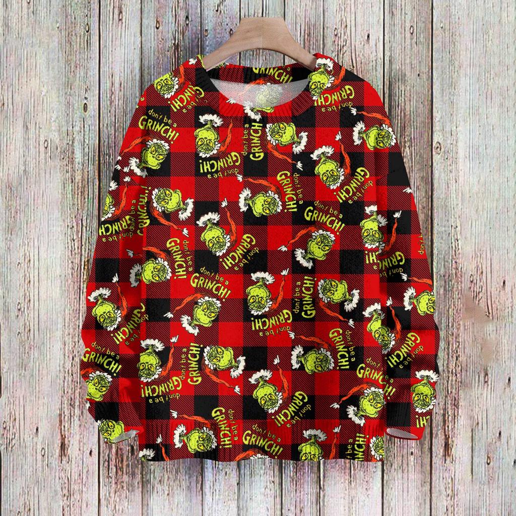 Christmas Sweatshirts For Women Knit Sweater Cute Shirt Fall Crewneck Pullover Tops