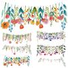 Yousheng DIY Spring Flower Banner Handmade Paper Fairy Leaves Floral Hanging Garland Wedding Baby Shower Birthday Party Backdrop
