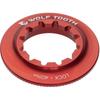 Wolf Tooth Centerlock Rotor Lockring Internal Spline Internal Compatible with 9mm QR and 12mm Thru Axles - Red, Serrations,