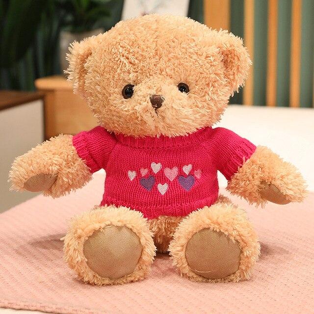 45cm Lovely Plush Sweater Teddy Bear Toys Adorable Classical Bear Dolls Stuffed Soft Animal Pillow Valentine S Gift For Girlfriend