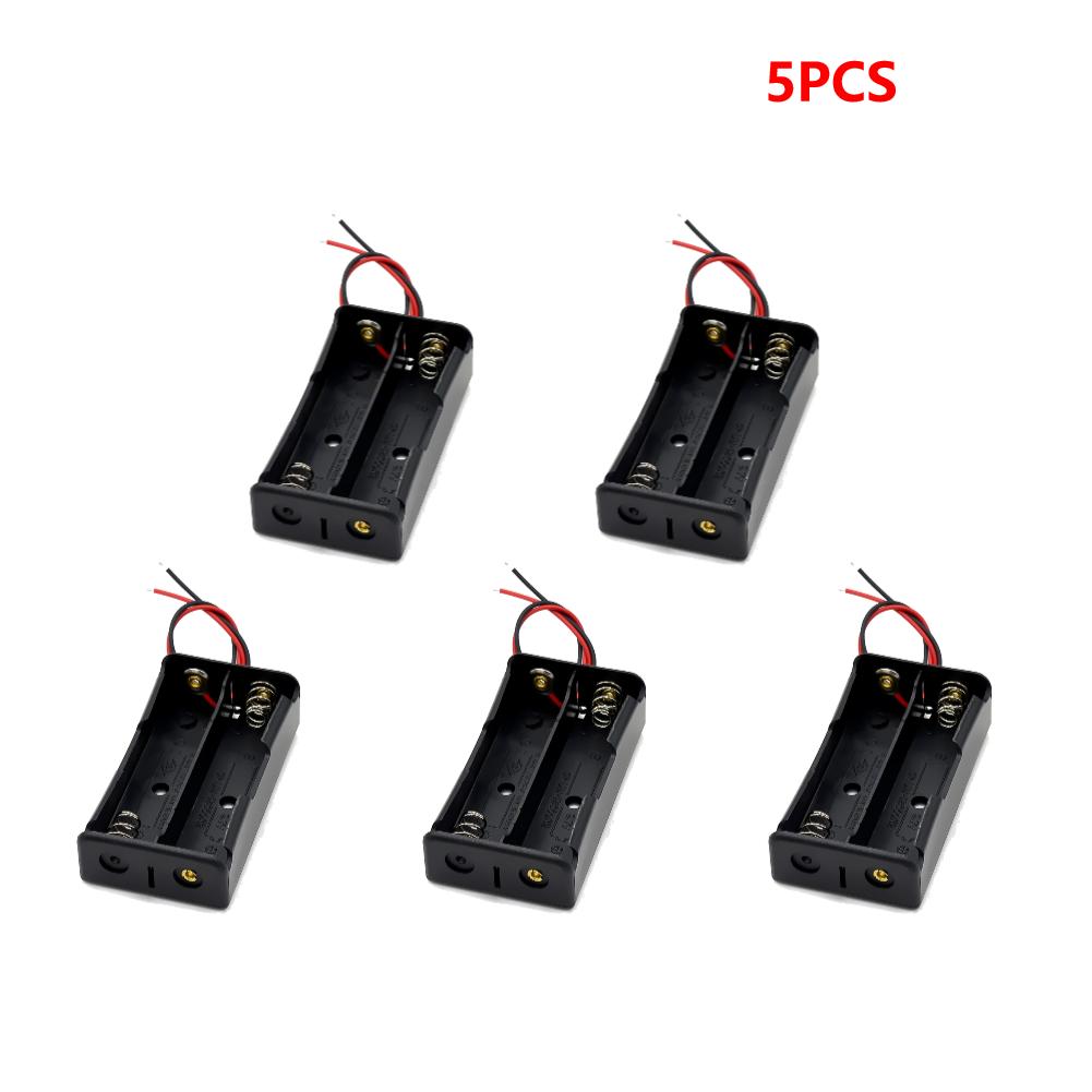 10/5/1PCS 1 2 3 4 Slot 18650 Battery Holder Power Bank with Wire Lead Plastic Battery Storage Box Case for 18650 3.7V Battery