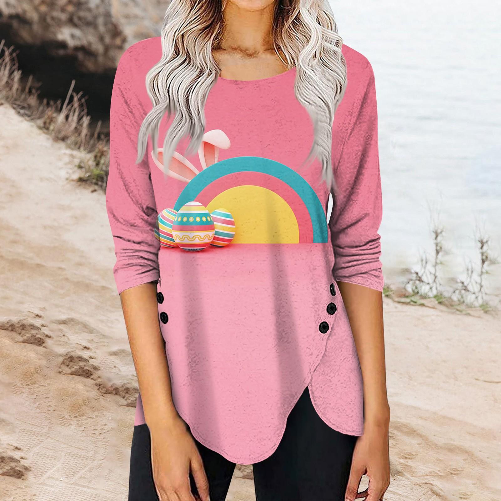 

Рубашки с длинным рукавом для женщин, футболки с принтом, блузки, повседневные топы на пуговицах нестандартной формы, пуловер XL