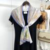 Spring and Autumn Light and Breathable Shawl Double Crepe Silk Silk Scarf Small Long Women's Versatile Fashion Mulberry Silk Narrow Long Scarf