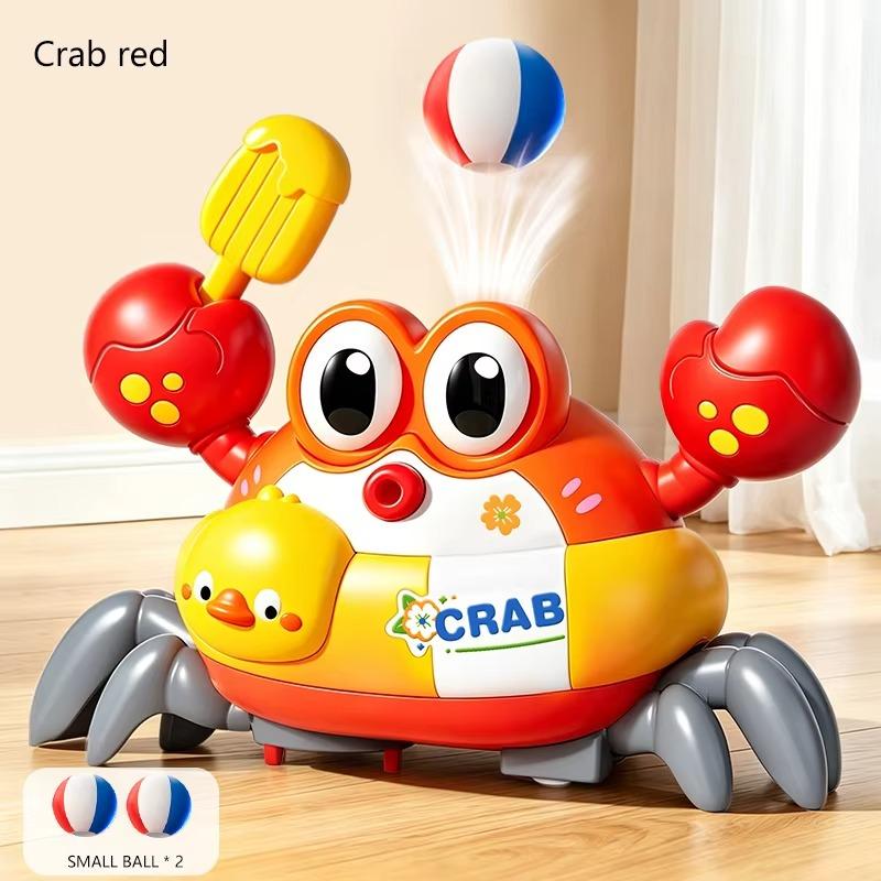 Kids Electric Crab Move Interactive Toy with Music and Lighting Education for 18 Months Development Children Birthday Gift