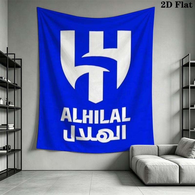 Al Ahli Wall Tapestry Aesthetic Wall Hanging Printed Fabric Blanket Decorative Tapestries for Bedroom Living Room Home Decor