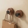 Holz Saug Haken Walnuss Schlüssel Deko Haken Tür Rückseite Kleidung Handtuch Aufhänger Schrank Schubladen Griff Wandmontiertes Aufbewahrungsregal